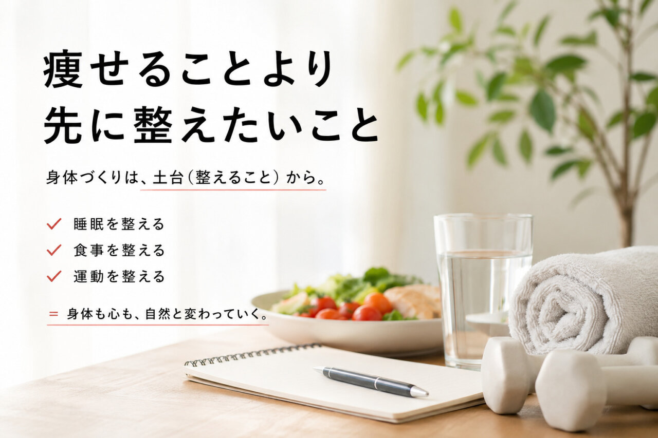 痩せることより先に整えたいこと(ダイエット専門江古田パーソナルトレーニング ジム)の画像
